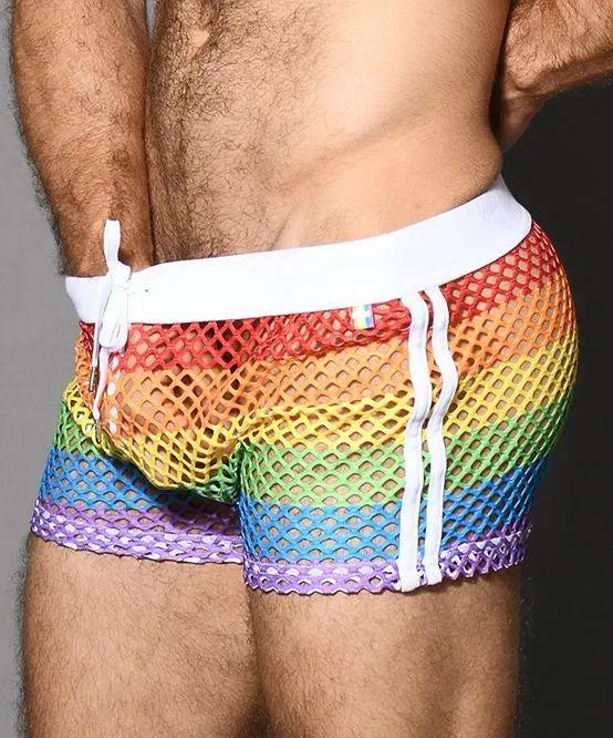 Pride Mesh Stripe Shorts