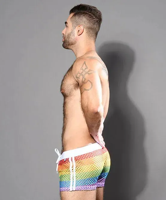 Pride Mesh Stripe Shorts