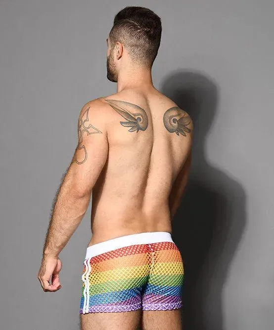 Pride Mesh Stripe Shorts