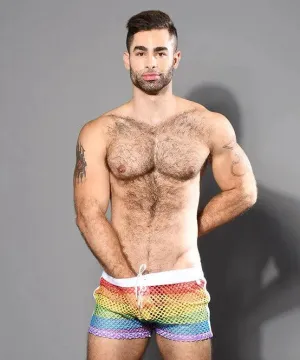 Pride Mesh Stripe Shorts