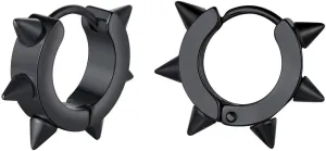 Richsteel Hoop Earrings for Women Mens Stud Hinged Huggie Punk Dangle Spikes/Cross Piercing Earrings Set