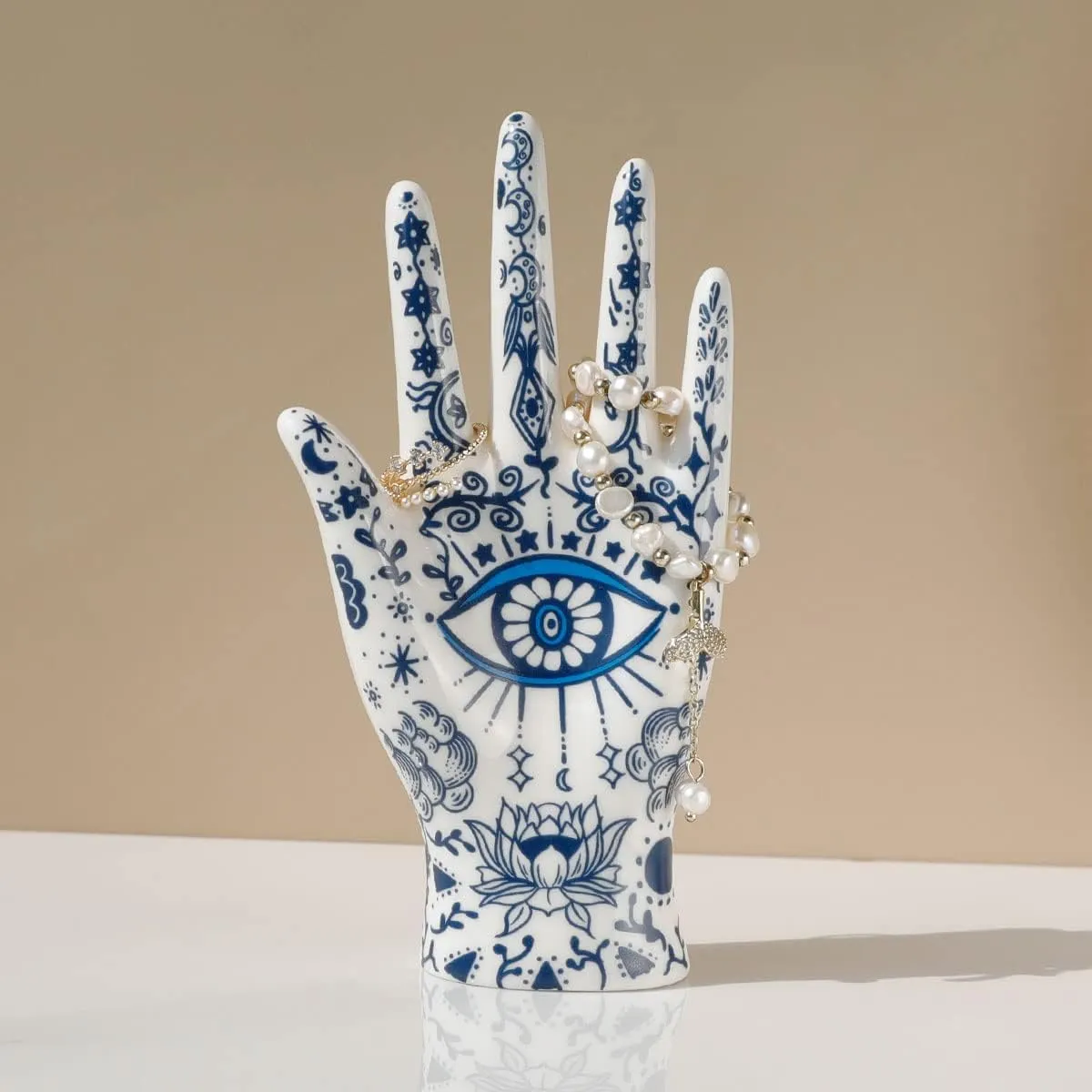 Ring Holder,Evil Eye Ring Display Rack,In-Store Jewelry Display Stand,Hand jewelry holder Bracelet and Ring Display,Jewelry and Room Decorations