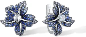 Santuzza Sterling Silver Gemstone Flower Earrings for Women