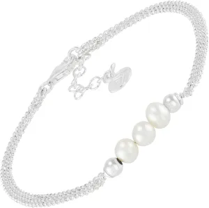 Silpada 'Pearl City' Sterling Silver Freshwater Pearl Chain Bracelet, 7"   1"