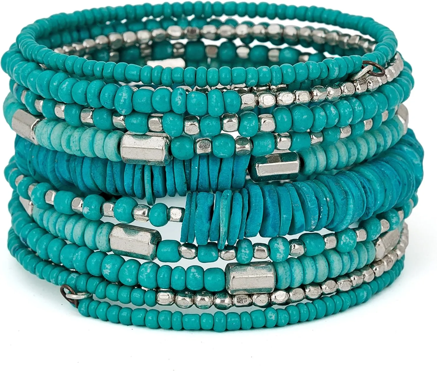 SPUNKYsoul Handmade Bohemian Coil Spring Bracelet for Women Collection