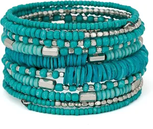 SPUNKYsoul Handmade Bohemian Coil Spring Bracelet for Women Collection