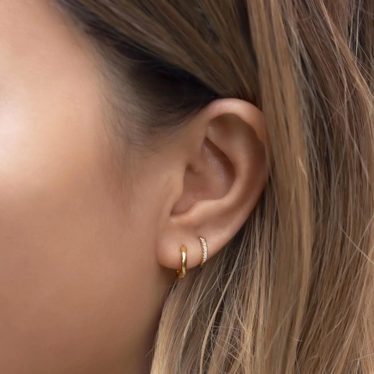Stud Earrings for Women,Dainty Gold Earrings 14k Gold Plated Cartilage Earring Set Hypoallergenic CZ Butterfly Heart Earrings Trendy Small Hoop Earrings Gold Jewelry for Women Gifts