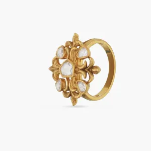 TARINIKA Sterling Silver Baroque Statement Ring with Baroque Design - Statement Ring | Perfect for Casual occasions | Indian Statement rings for women