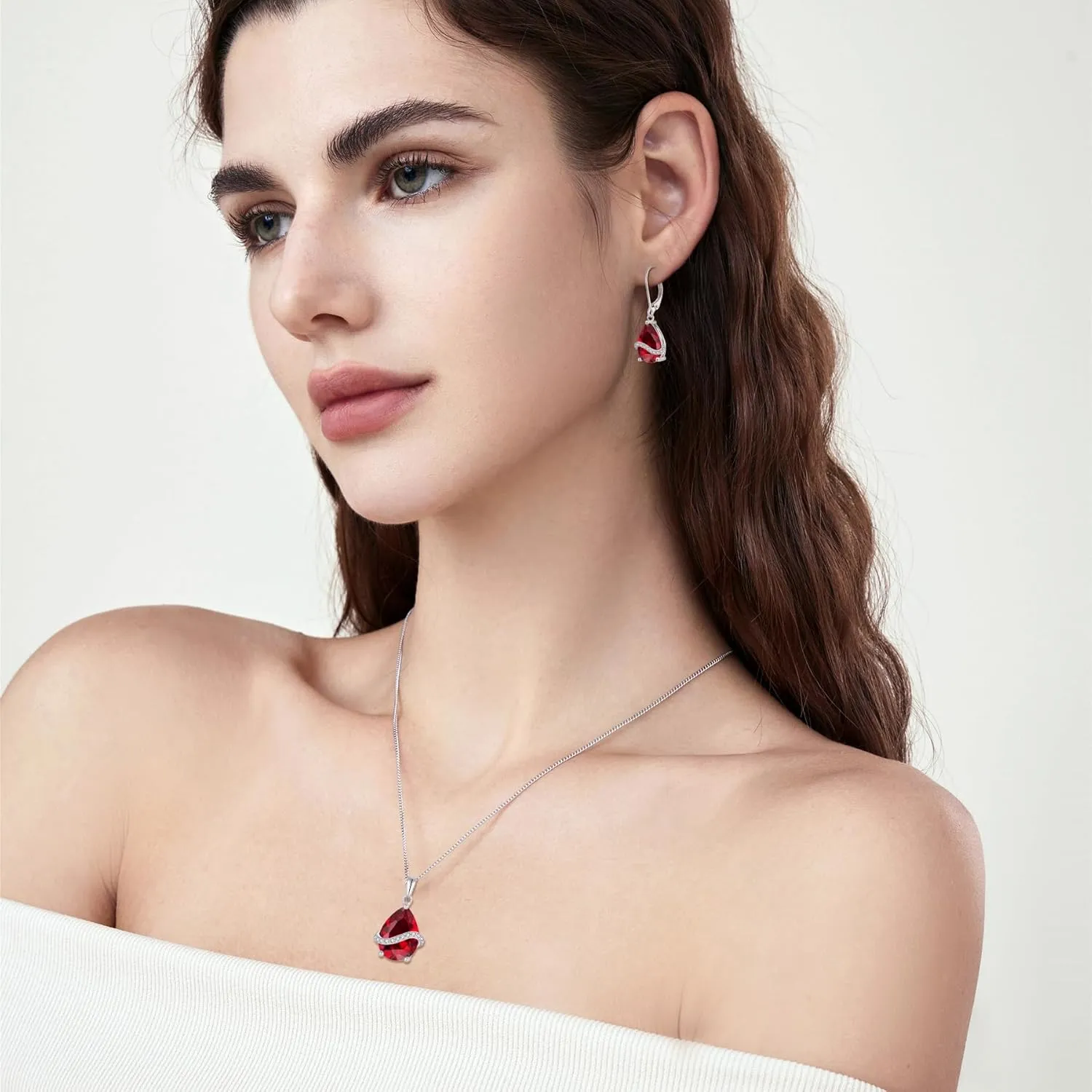 Teardrop Dangle Drop Earrings for Women 925 Sterling Silver Leverback Earrings Birthstone Jewelry Gifts for Her