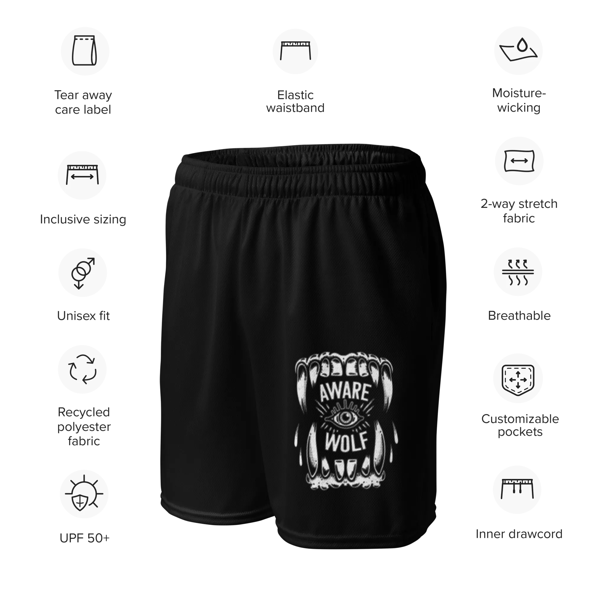 Teeth Mesh Shorts