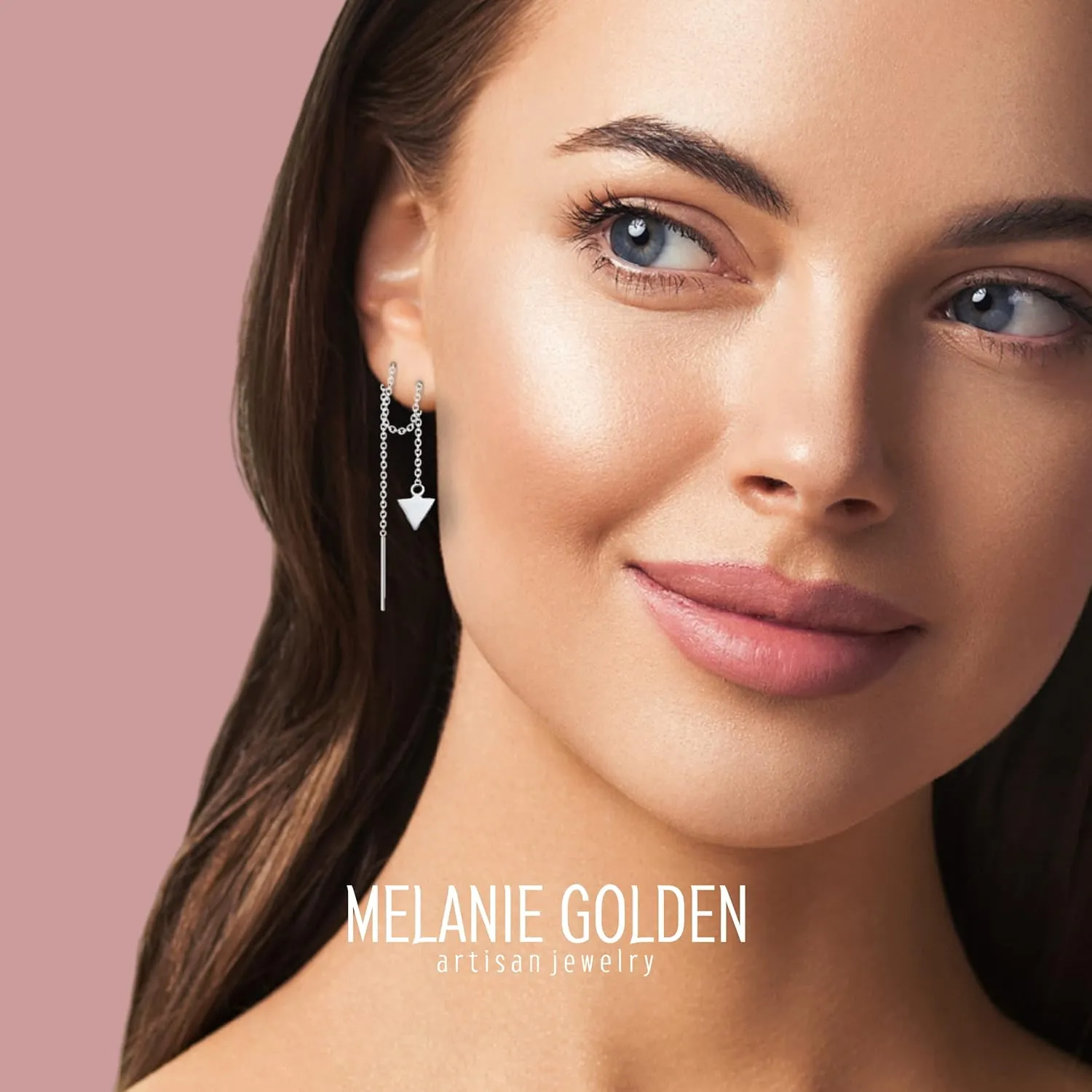 Threader Chain Earrings in 925 Sterling Silver | Thread Through Jewelry for Women and Girls | Multiple Designs Available (Shooting Arrows)