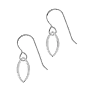 Tiny Leaf Petal Dangle Earrings | Tiny Little Boho 925 Sterling Silver Dangle Drop Earrings For Women and Girls