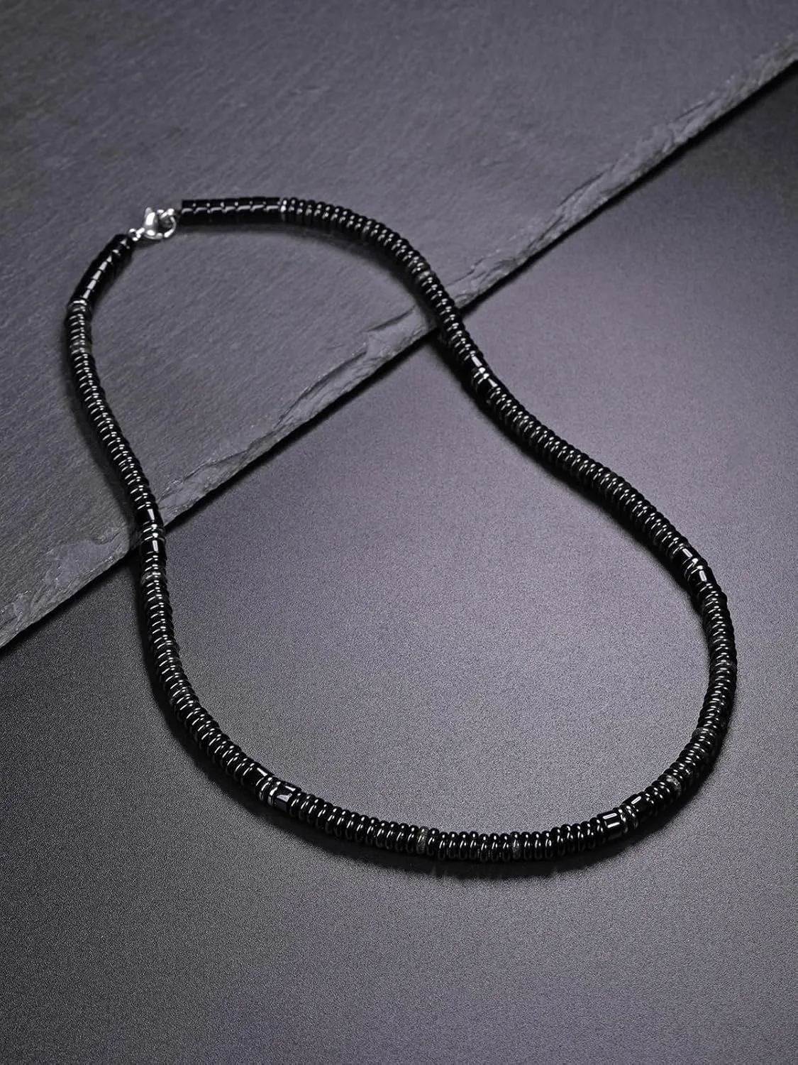 Top Plaza Healing Crystal Tigers Eye Stone Necklace for Men Natural Gemstone Beaded Necklaces Handmade Stress Relief Balance Protection Amulet Necklace Jewelry Gifts