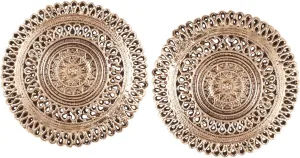 Touchstone "Tribal Bohemian Chic" Indian Bollywood Artistic Fringes Motif Designer Jewelry Big Stud Earrings For Women In Antique Gold or Silver Tone.