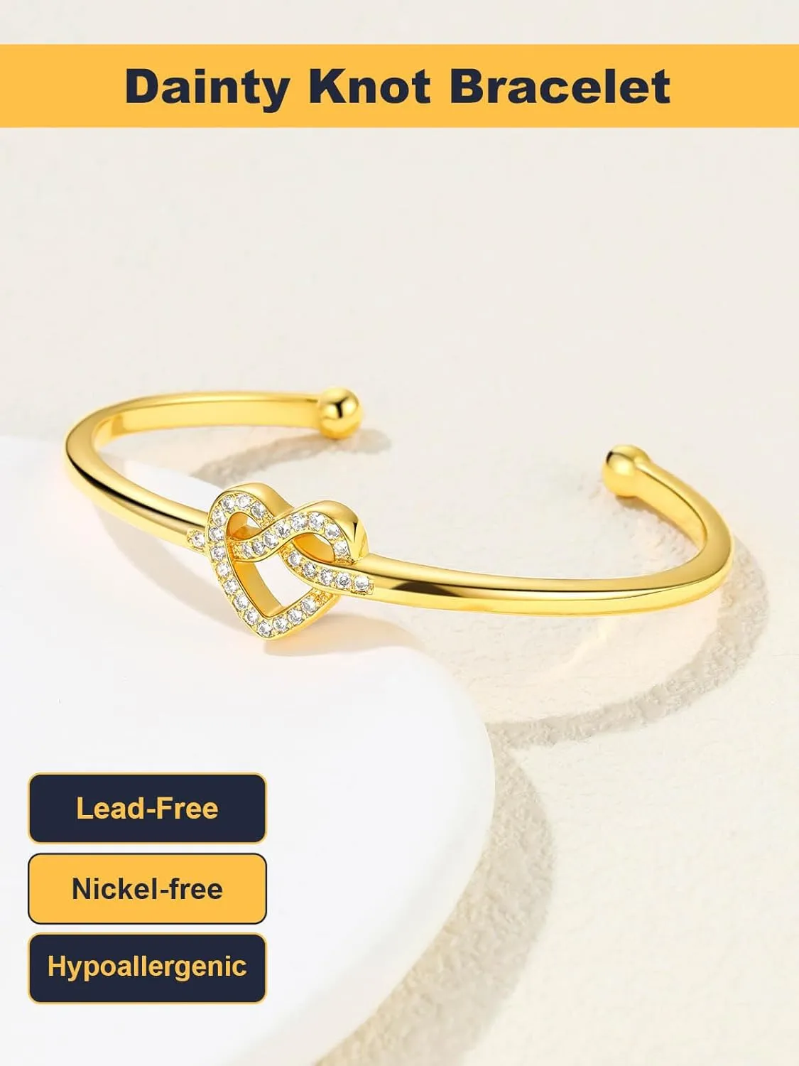 U7 Unisex Simple Cuff Bracelet 18K Real Gold Platinum Plated Fine Bracelets Fashion Jewelry Open Bangle Cuff Bracelets, Twisted or Heart Style