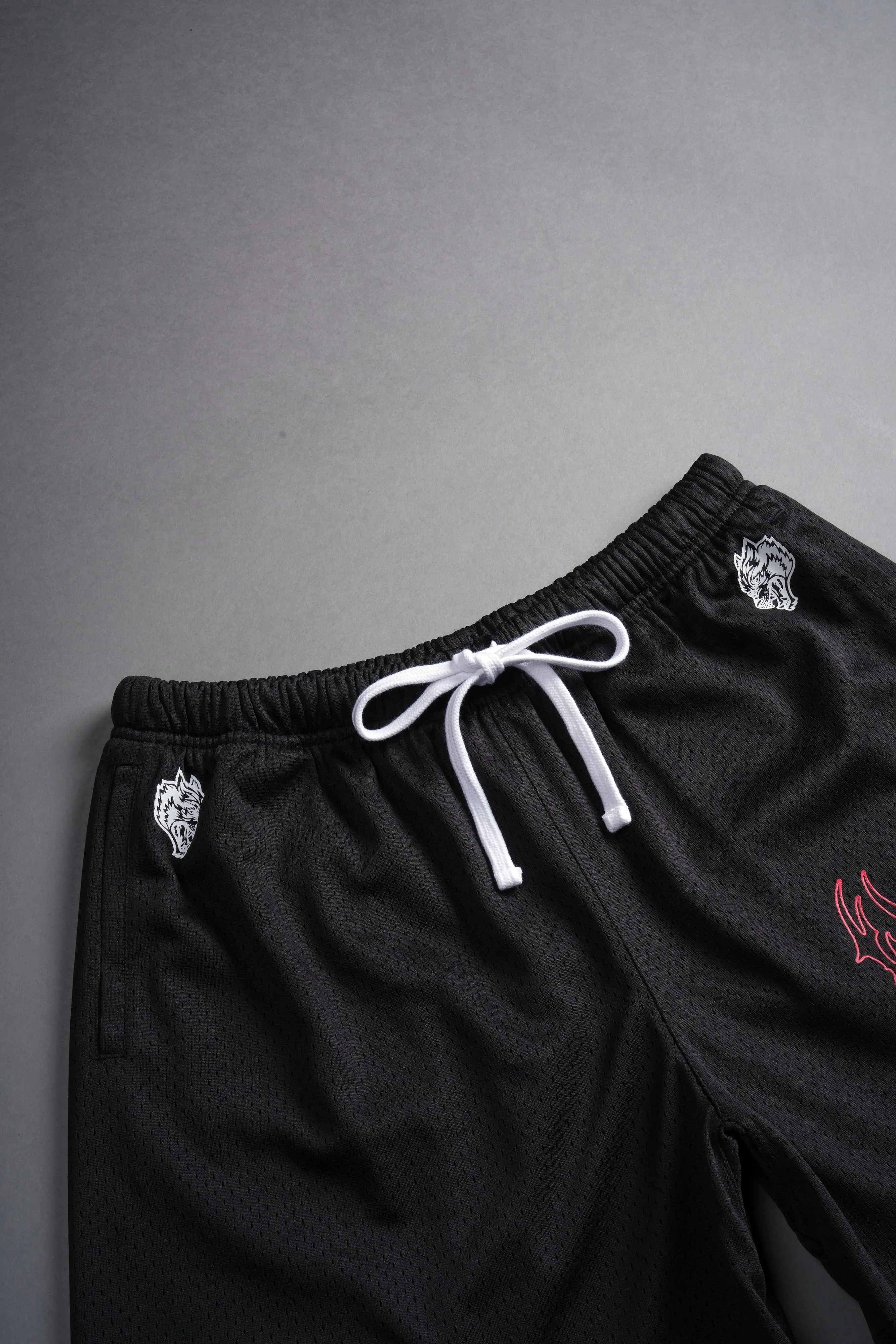 Wolves Bushido Mesh Shorts in Black