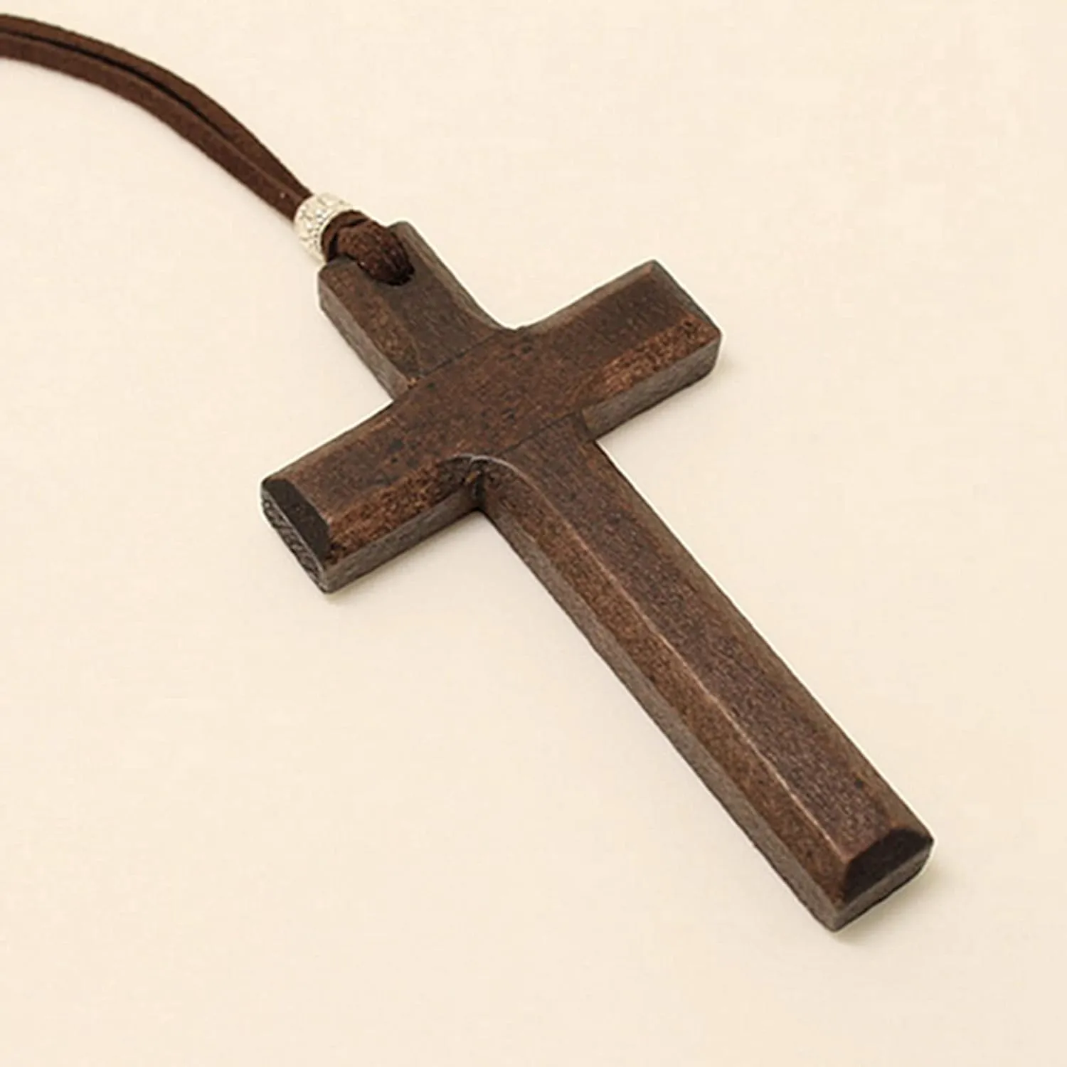 Wooden Cross Necklace For Men Women, Wood Cross Pendant Necklaces For Car Rearview Mirror Charms, Wall, Christian Jewelry