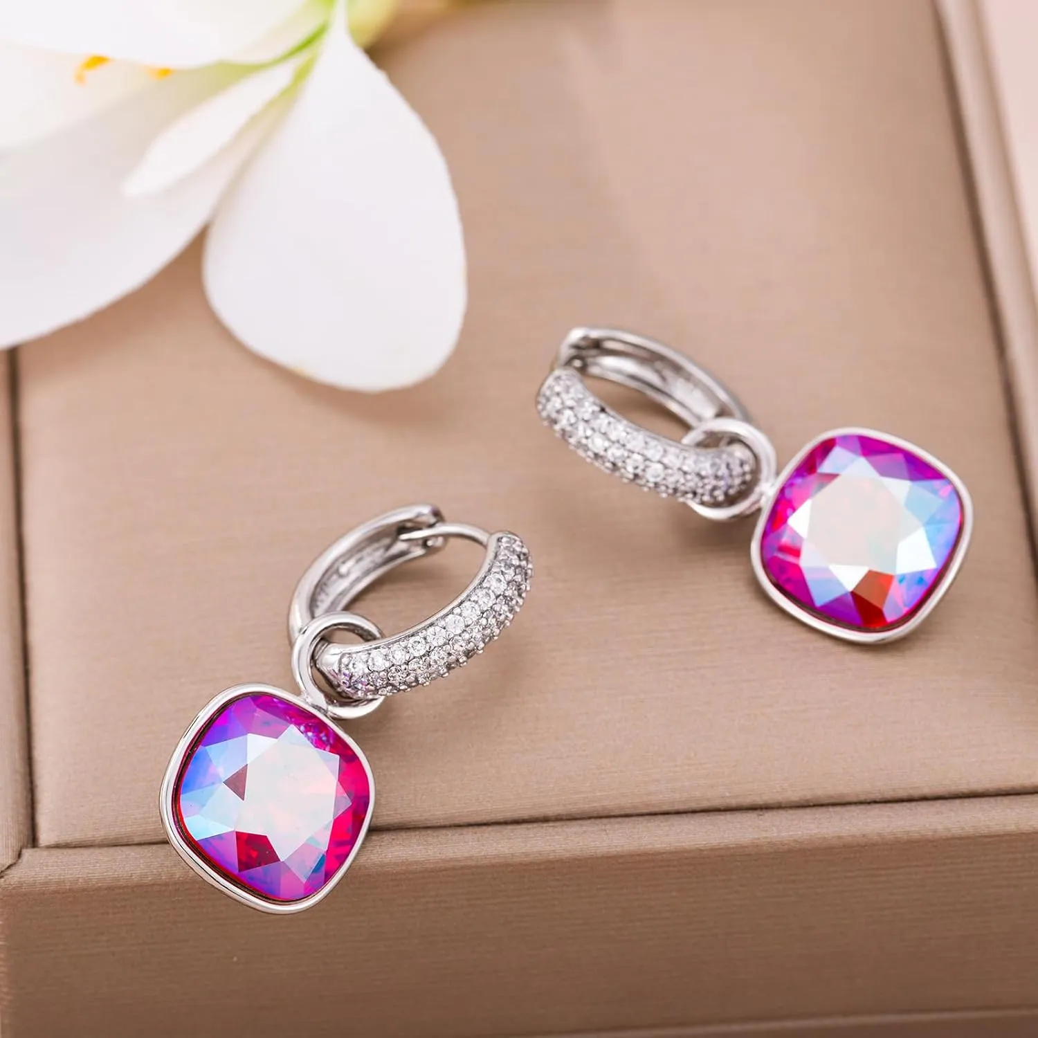 Xuping Jewelry Luxury Flexible Drop Earring with Crystal for Women Party Gifts
