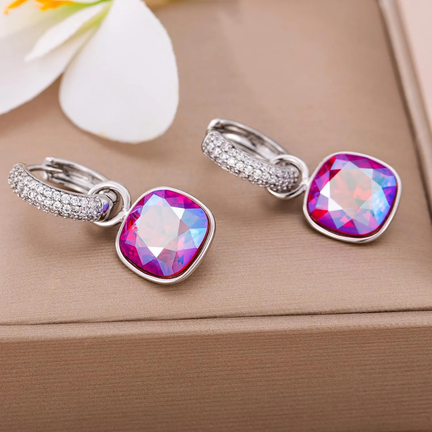 Xuping Jewelry Luxury Flexible Drop Earring with Crystal for Women Party Gifts