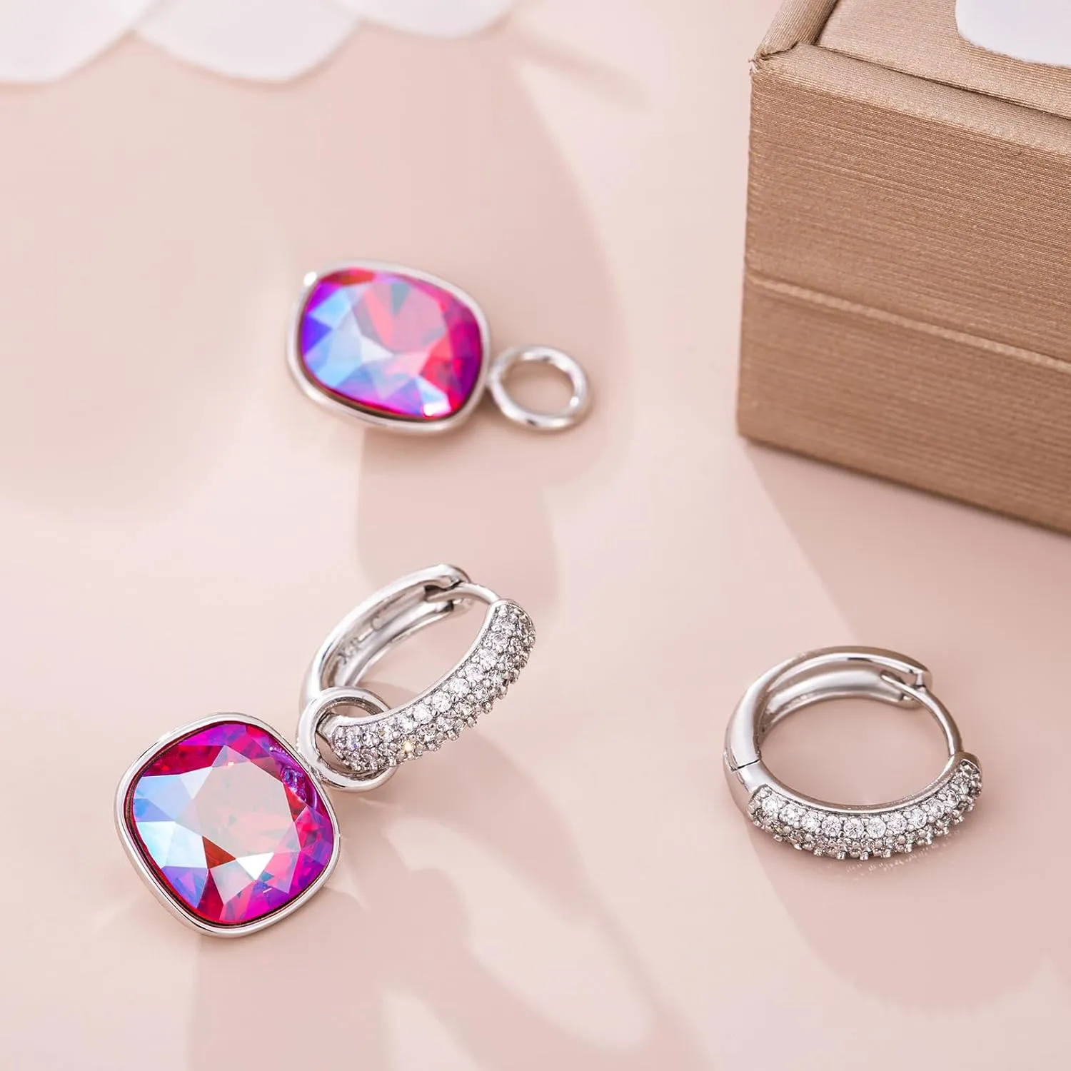 Xuping Jewelry Luxury Flexible Drop Earring with Crystal for Women Party Gifts
