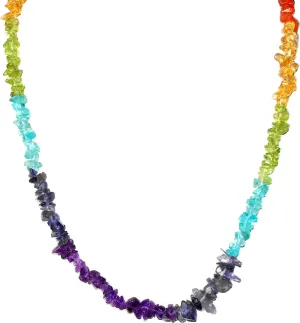 Zenergy Gems Selenite Charged Natural Gemstone Chip Necklaces   Selenite Puffy Heart Charger [Included]
