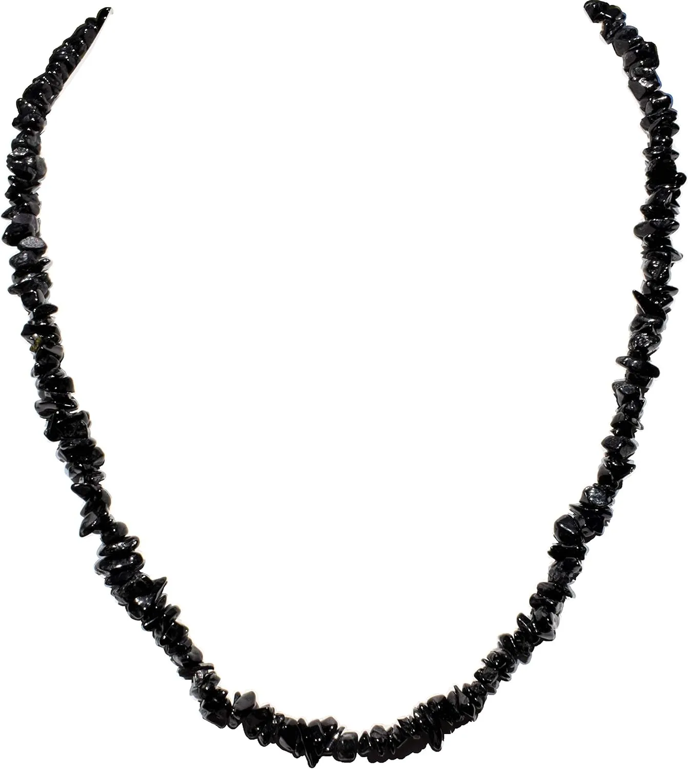 Zenergy Gems Selenite Charged Natural Gemstone Chip Necklaces   Selenite Puffy Heart Charger [Included]